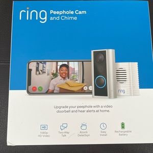 Ring Peephole Cam and Chime. Brand new/unopened